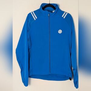Nashbar Cycling Jacket Men’s Large Royal Blue Full Zip Pockets Softshell EUC